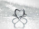 Серебряное кольцо "Сердце"