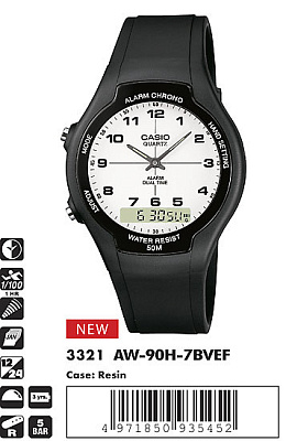 Часы CASIO AW-90H-7B