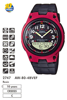 Часы CASIO AW-80-4B