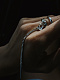 Серебряное тройное кольцо "Лёд" с гранью