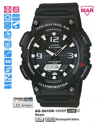 Часы CASIO AQ-S810W-1A
