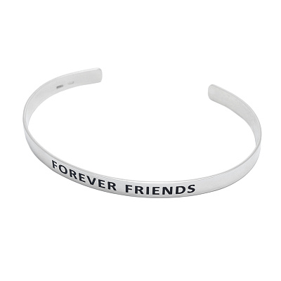 Серебряный каркасный браслет "FOREVER FRIENDS"