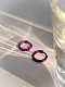 Серебряные серьги-кольца "Base", 15 мм purple