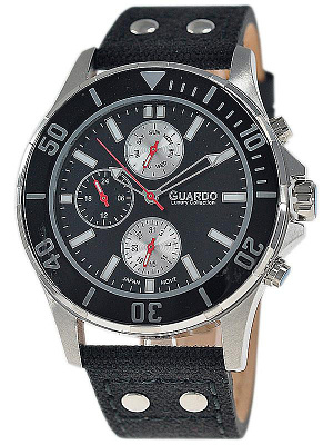 GUARDO S1043-1.1 чёрный2 мужские наручные часы