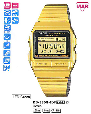 Часы CASIO DB-380G-1