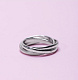  Серебряное кольцо "Тринити"