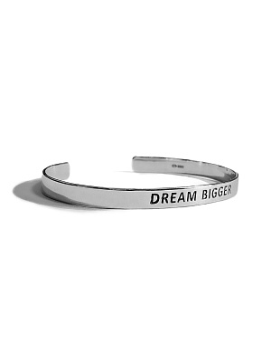 Серебряный каркасный браслет "DREAM BIGGER"
