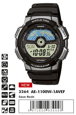 Часы CASIO AE-1100W-1A