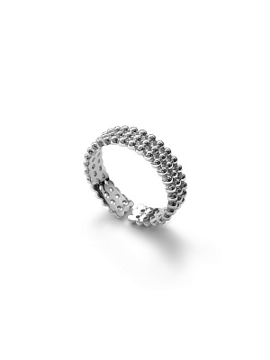 Серебряное кольцо на верхнюю фалангу "bubble"