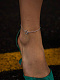 Серебряный браслет на цепочке "Звезда" на ногу