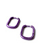 Серебряные серьги-прямоугольники "Base" purple