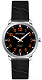 Часы Спутник М-858222 Н -1 (черн,оранж.оф.)кож.рем