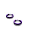 Серебряные серьги-кольца "Base", 15 мм purple