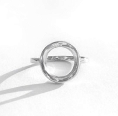Серебряное кольцо "круг"