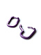Серебряные серьги-прямоугольники "Base" purple