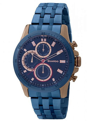 GUARDO Premium 11687(1)-5 синий мужские кварцевые часы
