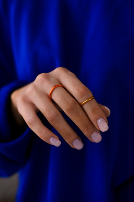 Серебряное кольцо "Эйфория" orange