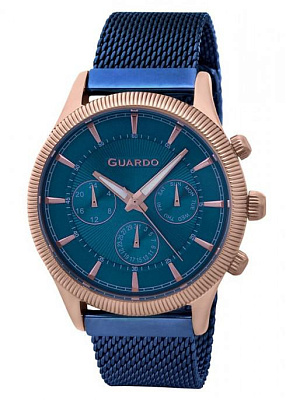 GUARDO Premium 11102-4 голубой мужские кварцевые часы