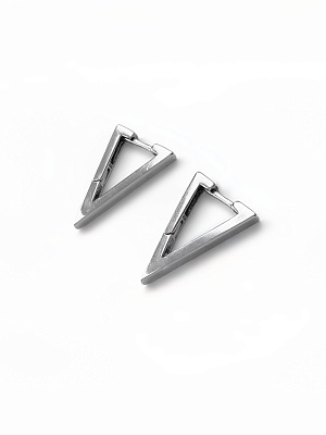 Серебряные серьги-треугольники "Base"