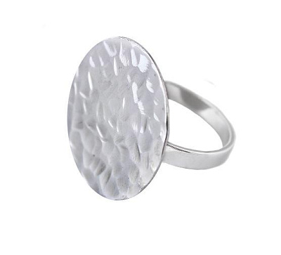 Серебряное битое кольцо круг 25 мм